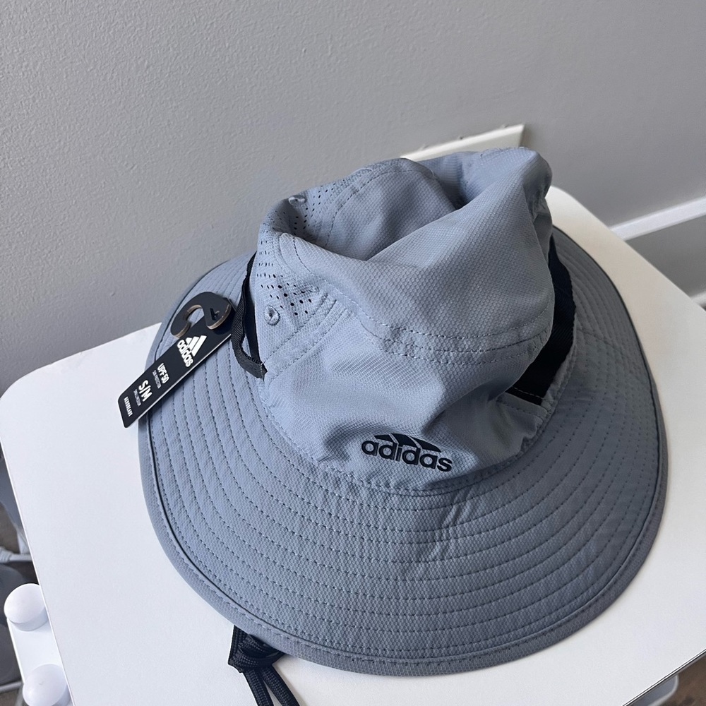 NWT Adidas Gray Bucket Hat S/M